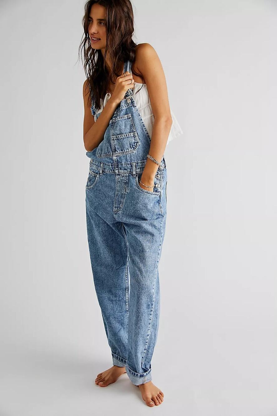 Free People We the Free Ziggy Denim Overalls Size S Like new